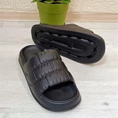 Akınalbella 406 Siyah Hafif Rahat Günlük Havuz Plaj Kadın Terliği thumbnail 7