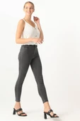 Kadın Gri Skinny Jean Pantolon thumbnail 4