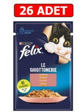 Purina felix somonlu yaş kedi maması 85gr 26 adet pouch kedi konserve kedi ıslak maması thumbnail 1