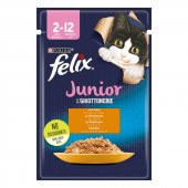 Purina felix tavuklu junior yavru kedi ıslak maması 85gr x 13 adet kedi yaş mama kedi pouch konserve - 2