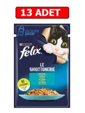 Purina felix ton balıklı yaş kedi maması 85gr 13 adet pouch kedi konserve kedi ıslak maması thumbnail 1