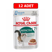 Royal canin instinctive 7+ ileri yaştaki kedi yaş mama 85 gr x 12 adet gravy soslu pouch - 1