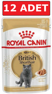 Royal canın british shorthair kedi konservesi pouch 85 gr 12 adet yaş mama - 1