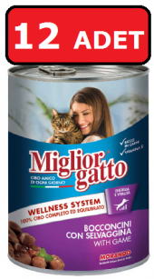 Miglior gatto av hayvanlı yetişkin kedi maması 12 adet x 405 gr konserve yaş mama - 1