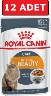 Royal canin intense beauty gravy adult 85 gr x 12 adet yaş kedi maması pounç thumbnail 1