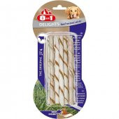 8 in 1 biftekli kemik Delights Beef Twisted Sticks Biftekli Burgu Çubuğu 10 lu 55 gr - 1