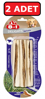 8in1 biftekli kemik delights beef sticks 2 adet 75 gr - 1