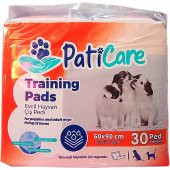 Paticare trainingpads yavru köpek tuvalet eğitim pedi 60x90cm 30lu köpek çiş pedi hasta köpek pedi - 2