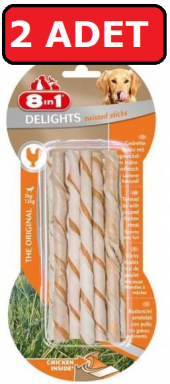 8in1 delights tavuklu stick kemik 2 adet 55gr köpek diş kaşıma kemiği - 2