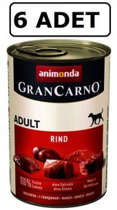 Animonda grancarno sığır etli köpek konservesi 6 adet x 400 gr yaş mama rınd - 1