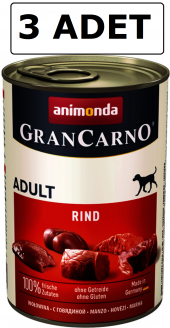 Animonda grancarno sığır etli köpek konservesi 3 adet x 400 gr yaş mama rınd - 1