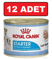 Royal canin starter yavru gebe emziren köpek konservesi 12 adet x 195 gr mother baby dog - 1