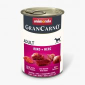 Animonda grancarno tahılsız sığır etli yürekli köpek konservesi 400gr 6adet köpek yaş mama rind herz - 2