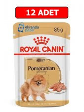 Royal canın pomeranian yaş köpek maması 12 adet x 85 gr pomeranian adult pouch - 2
