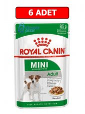 Royal canin mini adult  85gr konserve soslu köpek yaş mama 6 adet pouch - 2