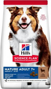 Hills mature köpek 7+ adult medium 2,5kg kuzu etli pirinçli orta ırk ileri yaşlı köpek maması senior - 1