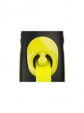 Flexi new neon M boy şerit tasma medium 5 metre otomatik şeritli köpek uzatma max 25kg sarı şerit thumbnail 2