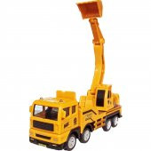 Iş Makinesi Metal Oyuncak Kepçe, Hareketli Kepçe, Sürtmeli Özellikli 17CM. - 2