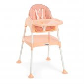 Wellgro Pretty 3İn1 Çalışma Masalı Mama Sandalyesi, Pudra Pembe - 1