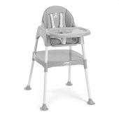 Wellgro Pretty 3in1 Çalışma Masalı Mama Sandalyesi, Gri - 1