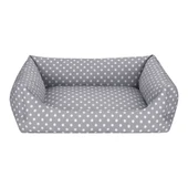 Pet Comfort Uniform Gri Puantiyeli Köpek Yatağı L 70x60cm thumbnail 1