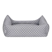 Pet Comfort Uniform Gri Puantiyeli Köpek Yatağı L 70x60cm thumbnail 3