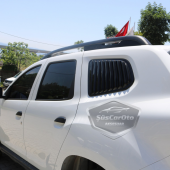 Dacia Duster 2018 Sonrası Uyumlu Kelebek Cam Izgarası Kelebek Cam Vizörü Havalandırma Sağ Sol Takım Parlak Siyah - 3