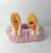 Bandana Peluş 1 Adet Sevimli Tavşan Kulak Havuç Saç Çember Ve Kafa Bandı - 1