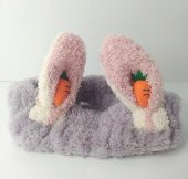 Bandana Peluş 1 Adet Sevimli Tavşan Kulak Havuç Saç Çember Ve Kafa Bandı - 1