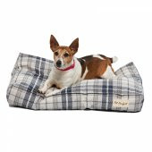 Pet Comfort Lima  Mavi Kareli Köpek Yatağı S 70x40cm thumbnail 1