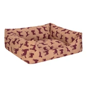 Pet Comfort Uniform Bej-Bordo Kedi ve Köpek Yatağı M 60x50cm thumbnail 2