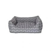 Pet Comfort Uniform Bone Gri-Beyaz Köpek Yatağı M 70x60cm thumbnail 2