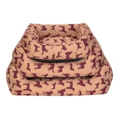 Pet Comfort Uniform Bej-Bordo Kedi ve Köpek Yatağı M 60x50cm thumbnail 4