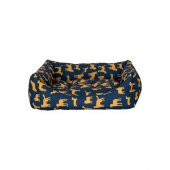 Pet Comfort Uniform Lacivert-Sarı Kedi ve Köpek Yatağı S 60x50cm thumbnail 2