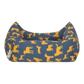 Pet Comfort Uniform Lacivert-Sarı Kedi ve Köpek Yatağı S 50x40cm thumbnail 3