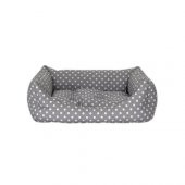 Pet Comfort Uniform Gri Puantiyeli Kedi ve Köpek Yatağı S 60x50cm - 1