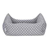 Pet Comfort Uniform Gri Puantiyeli Kedi ve Köpek Yatağı M 60x50cm thumbnail 3