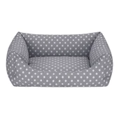 Pet Comfort Uniform Gri Puantiyeli Kedi ve Köpek Yatağı M 60x50cm thumbnail 1