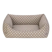 Pet Comfort Uniform Bej Puantiyeli Kedi ve Köpek Yatağı M 60x50cm thumbnail 1