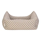 Pet Comfort Uniform Bej Puantiyeli Kedi ve Köpek Yatağı M 60x50cm thumbnail 3