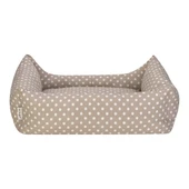 Pet Comfort Uniform Bej Puantiyeli Köpek Yatağı L 70x60cm thumbnail 3