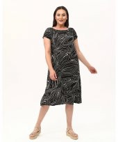 Madonna Yaka Viskon Siyah Elbise - 3