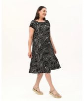 Madonna Yaka Viskon Siyah Elbise - 5