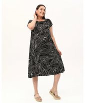 Madonna Yaka Viskon Siyah Elbise - 7