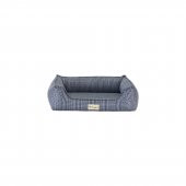 Pet Comfort Delta  Mavi Kareli Kedi ve Köpek Yatağı S 75x60cm - 1