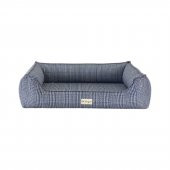 Pet Comfort Delta  Mavi Kareli Köpek Yatağı L 105x80cm - 1