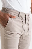 Ecer Slimfit Beli Lastikli İplikli İnce Yazlık Kumaş Jogger Pantolon - 6