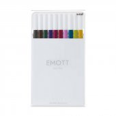Uni Emott 0.4 fine Akrilik Uçlu Kalem 10lu Set Sakin Renkler - 1