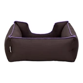 Pet Comfort Alpha  Kedi ve Köpek Yatağı Kahverengi w Mor Biye S 60x50cm thumbnail 3