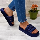 Sonimix 12701 Lacivert Hafif Rahat Günlük Havuz Plaj Kadın Terliği thumbnail 4